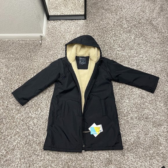 Black Hooded Swim Coverup